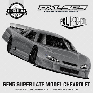Gen 5 Super Late Model Chevrolet 'Premium Perspective' 100% Vector Template Gen 5 Super Late Model Chevrolet 'Premium Perspective' 100% Vector Template