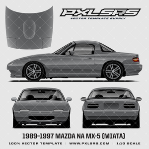 1989–1997 MAZDA NA MX-5 / Miata - HARDTOP 'Vector' Template 1989–1997 MAZDA NA MX-5 / Miata - HARDTOP 'Vector' Template