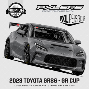 2023 TOYOTA GR86 - GR CUP 'Premium Perspective' 100% Vector Template 2023 TOYOTA GR86 - GR CUP 'Premium Perspective' 100% Vector Template