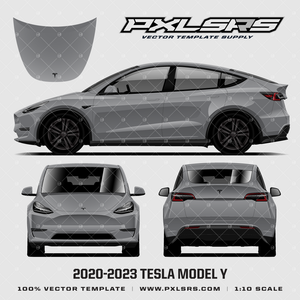 2020-2023 Tesla Model Y '100% Vector' Template 2020-2023 Tesla Model Y '100% Vector' Template