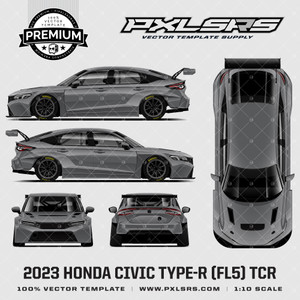 2023 Honda Civic Type R (FL5) TCR - Full 'Premium' Vector Template 2023 Honda Civic Type R (FL5) TCR - Full 'Premium' Vector Template