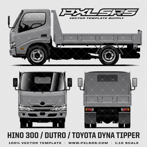 Hino 300 616 / Dutro / TOYOTA DYNA TIPPER - Vector Template Hino 300 616 / Dutro / TOYOTA DYNA TIPPER - Vector Template
