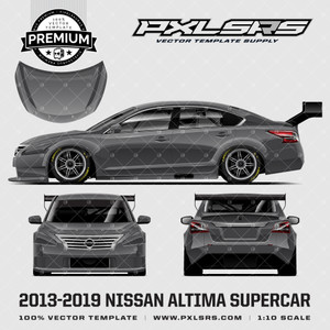 2013-2019 Nissan Altima Supercar 'Premium' Vector Template 2013-2019 Nissan Altima Supercar 'Premium' Vector Template