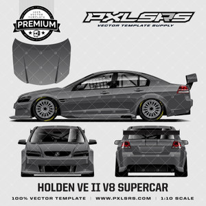 Holden Commodore VE II - V8 Supercar 'Premium' Vector Template Holden Commodore VE II - V8 Supercar 'Premium' Vector Template