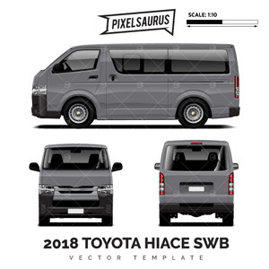 Late Model Toyota Hiace (H200) Vector Template Late Model Toyota Hiace (H200) Vector Template