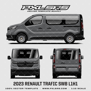 2023 RENAULT TRAFIC SWB - L1H1 Vector Template 2023 RENAULT TRAFIC SWB - L1H1 Vector Template
