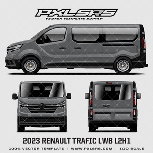 2023 RENAULT TRAFIC LWB - L2H1 Vector Template 2023 RENAULT TRAFIC LWB - L2H1 Vector Template