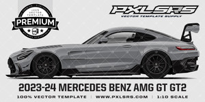 2023-24 Mercedes AMG GT GT2 Side 'Premium' Vector Template 2023-24 Mercedes AMG GT GT2 Side 'Premium' Vector Template