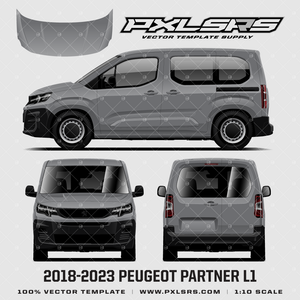 2018-2023 Peugeot Partner L1 Van - Barndoor 'Vector' Template 2018-2023 Peugeot Partner L1 Van - Barndoor 'Vector' Template