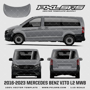 2016-2023 Mercedes Benz Vito MWB L2 - Taillift 'Vector' Template 2016-2023 Mercedes Benz Vito MWB L2 - Taillift 'Vector' Template