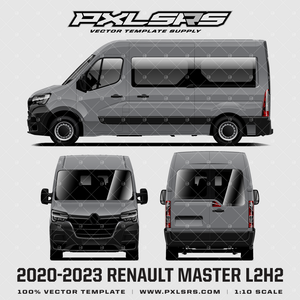 2020-2023 RENAULT MASTER MWB - L2H2 Vector Template 2020-2023 RENAULT MASTER MWB - L2H2 Vector Template