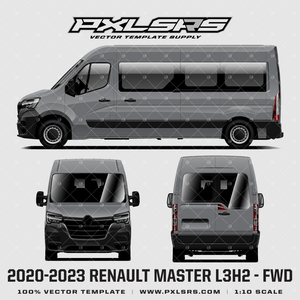 2020-2023 RENAULT MASTER MWB - L3H2 FWD - Vector Template 2020-2023 RENAULT MASTER MWB - L3H2 FWD - Vector Template