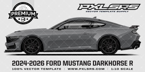 2024-2026 Ford Mustang Darkhorse R / Challenge / Cup - 'PREMIUM SIDE' Template 2024-2026 Ford Mustang Darkhorse R / Challenge / Cup - 'PREMIUM SIDE' Template