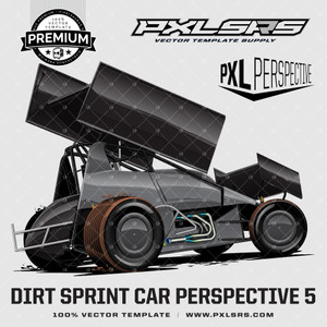 Dirt Track Sprint Car 5 'Premium Perspective' 100% Vector Template Dirt Track Sprint Car 5 'Premium Perspective' 100% Vector Template