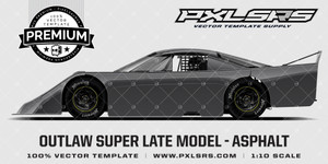 OUTLAW SUPER LATE MODEL - ASPHALT - Side 'Premium' Vector Template OUTLAW SUPER LATE MODEL - ASPHALT - Side 'Premium' Vector Template