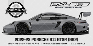 2022-23 Porsche 911 GT3R (992) 'Premium Side' Vector Template 2022-23 Porsche 911 GT3R (992) 'Premium Side' Vector Template