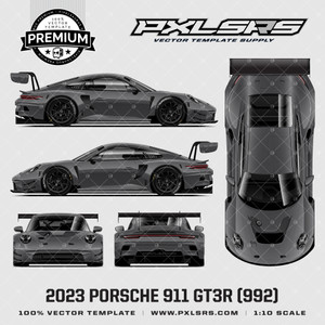 2023 Porsche 911 GT3R (992) Full 'Premium' Vector Template 2023 Porsche 911 GT3R (992) Full 'Premium' Vector Template