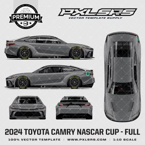 2024 Toyota Camry (Gen 7) Nascar - Full 'Premium' Vector Template 2024 Toyota Camry (Gen 7) Nascar - Full 'Premium' Vector Template
