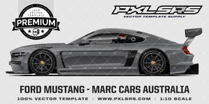 Ford Mustang - MARC Cars 'Premium Side' Vector Template Ford Mustang - MARC Cars 'Premium Side' Vector Template