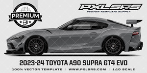 2023-34 Toyota Supra (A90) GT4 EVO 'Premium' Vector Template 2023-34 Toyota Supra (A90) GT4 EVO 'Premium' Vector Template