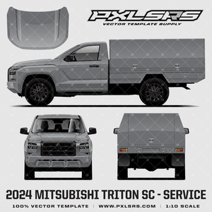 2024+ Mitsubishi Triton - Single Cab - Service 'Vector' Template 2024+ Mitsubishi Triton - Single Cab - Service 'Vector' Template