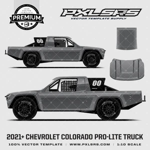 2021 Chevrolet Colorado Pro-Lite Off Road Truck - Side 'Premium' Vector Template