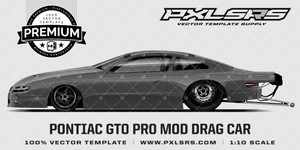 Pontiac GTO - Pro Stock/Mod Drag Car 'Premium' Vector Template Pontiac GTO - Pro Stock/Mod Drag Car 'Premium' Vector Template