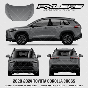2020-2024 TOYOTA COROLLA CROSS Vector Template 2020-2024 TOYOTA COROLLA CROSS Vector Template