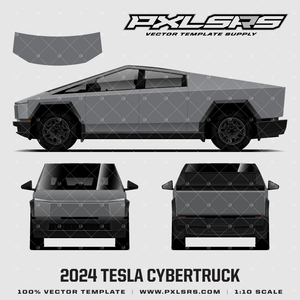2024-2026 Tesla Cybertruck '100% Vector' Template