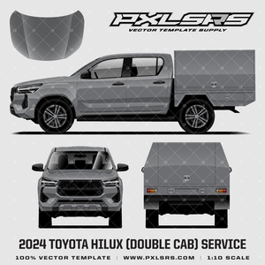 2024 Toyota Hilux Double Cab + Service '100% Vector' Template 2024 Toyota Hilux Double Cab + Service '100% Vector' Template