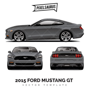 2015 Ford Mustang GT Vector Template 2015 Ford Mustang GT Vector Template