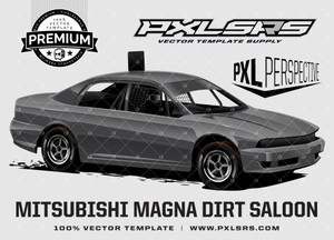 Mitsubishi Magna Dirt Sedan Front 3/4 'Premium Perspective' 100% Vector Template Mitsubishi Magna Dirt Sedan Front 3/4 'Premium Perspective' 100% Vector Template
