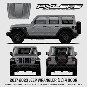 2017-2023 JEEP WRANGLER (JL) 4 DOOR 'Vector' Template 2017-2023 JEEP WRANGLER (JL) 4 DOOR 'Vector' Template