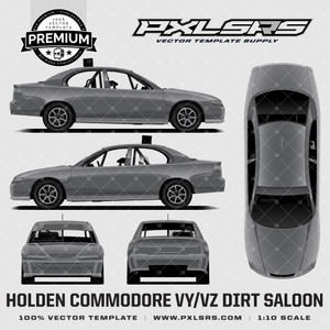 Holden Commodore VY/VZ Dirt Street Stock - Full 'Premium' Vector Template Side + Top Holden Commodore VY/VZ Dirt Street Stock - Full 'Premium' Vector Template Side + Top