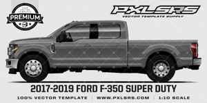 2017-2019 FORD F-350 SUPER DUTY 'Premium' Vector Template 2017-2019 FORD F-350 SUPER DUTY 'Premium' Vector Template