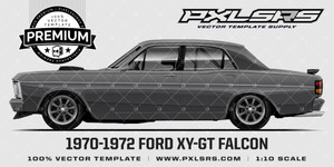 1970-1972 FORD XY-GT FALCON 'PREMIUM' Vector Template 1970-1972 FORD XY-GT FALCON 'PREMIUM' Vector Template
