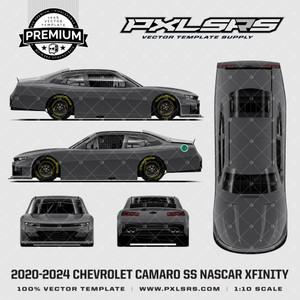 2020-2024 CHEVROLET CAMARO SS NASCAR XFINITY 'Premium' Full Vector Template 2020-2024 CHEVROLET CAMARO SS NASCAR XFINITY 'Premium' Full Vector Template