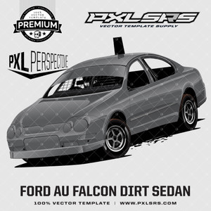 Ford AU Falcon Dirt Sedan #2 Front 3/4 'Premium Perspective' 100% Vector Template Ford AU Falcon Dirt Sedan #2 Front 3/4 'Premium Perspective' 100% Vector Template