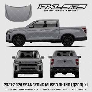 2021-2024 SSANGYONG MUSSO RHINO XL / XLV (Q200) 'Vector' Template 2021-2024 SSANGYONG MUSSO RHINO XL / XLV (Q200) 'Vector' Template