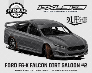 Ford FG-X Falcon Dirt Sedan Front 3/4 #2 'Premium Perspective' 100% Vector Template Ford FG-X Falcon Dirt Sedan Front 3/4 #2 'Premium Perspective' 100% Vector Template
