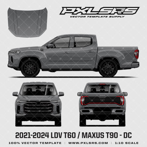 2021-2024 LDV T60 / MAXUS T90 Double Cab -  'Vector' template 2021-2024 LDV T60 / MAXUS T90 Double Cab -  'Vector' template