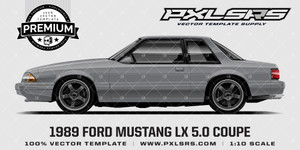 1989 FORD MUSTANG LX 5.0 (Fox-Body) COUPE - 'PREMIUM SIDE' Template 1989 FORD MUSTANG LX 5.0 (Fox-Body) COUPE - 'PREMIUM SIDE' Template