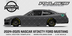 2024-2025 Ford Mustang Nascar Xfinity Series 'Premium' Side Vector Template 2024-2025 Ford Mustang Nascar Xfinity Series 'Premium' Side Vector Template