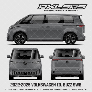 2022-2025 Volkswagen ID. Buzz SWB 'Vector' Template 2022-2025 Volkswagen ID. Buzz SWB 'Vector' Template