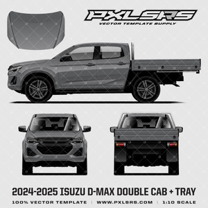 2024-2025 Isuzu D-Max Double Cab - Tray 'Vector' Template - Dmax 2024-2025 Isuzu D-Max Double Cab - Tray 'Vector' Template - Dmax