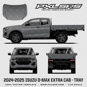 2024-2025 Isuzu D-Max Extra Cab - Tray 'Vector' Template - Dmax