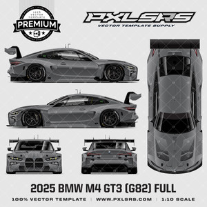 2025 BMW M4 GT3 EVO (G82) - Full 'Premium' Vector Template