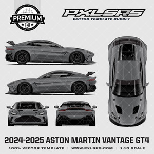 2024-2025 ASTON MARTIN VANTAGE GT4 'Premium' Vector Template 2024-2025 ASTON MARTIN VANTAGE GT4 'Premium' Vector Template