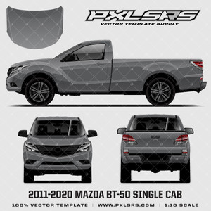 2011-2020 MAZDA BT-50 / BT50 (UP,UR) Single Cab 'Vector' Template