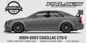 2004-2007 CADILLAC CTS-V 'Premium Side' Vector Template 2004-2007 CADILLAC CTS-V 'Premium Side' Vector Template
